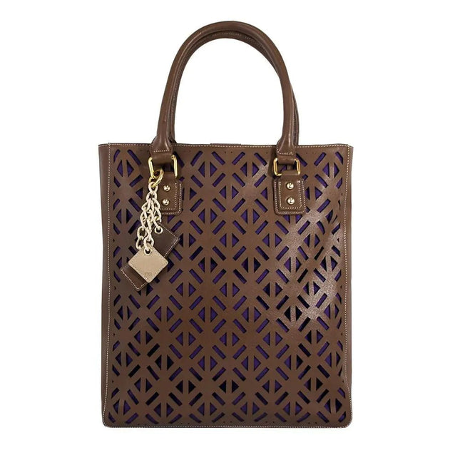 Luminous Leather Bag - Chocolate - Lamarshop1