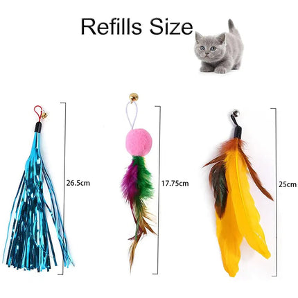 Retractable Cat Feather Toy for Indoor Cats - Lamarshop1