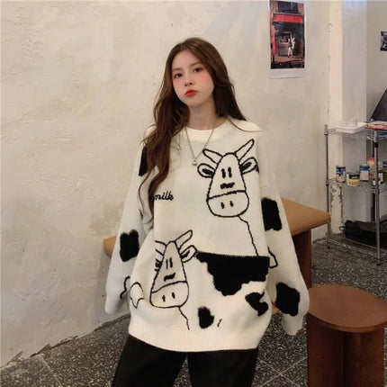 Loose Pullover Sweater for Casual Wear - Lamarshop1