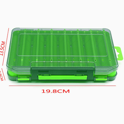 Durable Dual-Sided Fishing Tackle Box