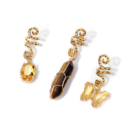 Bohemian Beaded Hair Accessories Set (3 Pieces)