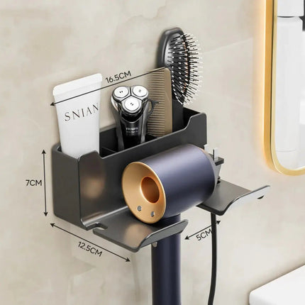 Wall - mounted Hair Dryer Bracket Storage Rack - Lamarshop1