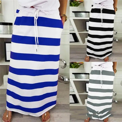 Blue Padded Knitted Hipster Skirt for Street Style - Lamarshop1