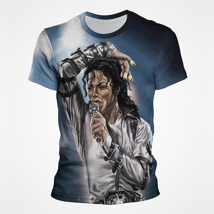 Michael Jackson 3D Print Polyester Men's T-Shirt