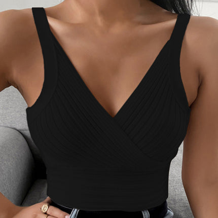 Women's Sleeveless V-Neck Casual Solid Color Tank Top