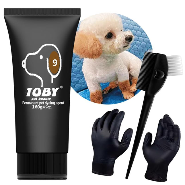 Generic Dog Hair Dye Paste Completely Non-Toxic Chocolate Brown-9 4.93oz Pet Special Dye Animal Beauty Permanent Dye DIY Hair Protection & Color Variety