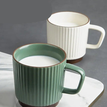 Retro Ceramic Coffee Mug - Nordic Style