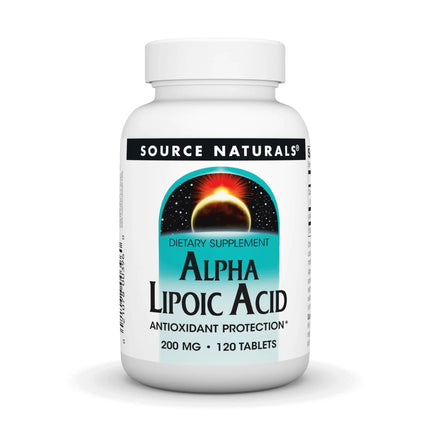 Source Naturals Alpha Lipoic Acid 200 mg Supports Healthy Sugar Metabolism Liver Function & Energy Generation - 120 Tablets - Lamarshop1