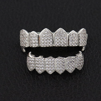 Hip Hop Grillz with Copper and Gold Tooth Decor