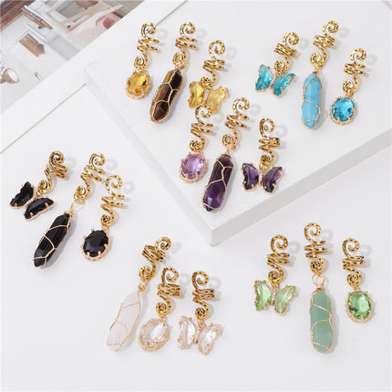 Bohemian Beaded Hair Accessories Set (3 Pieces)