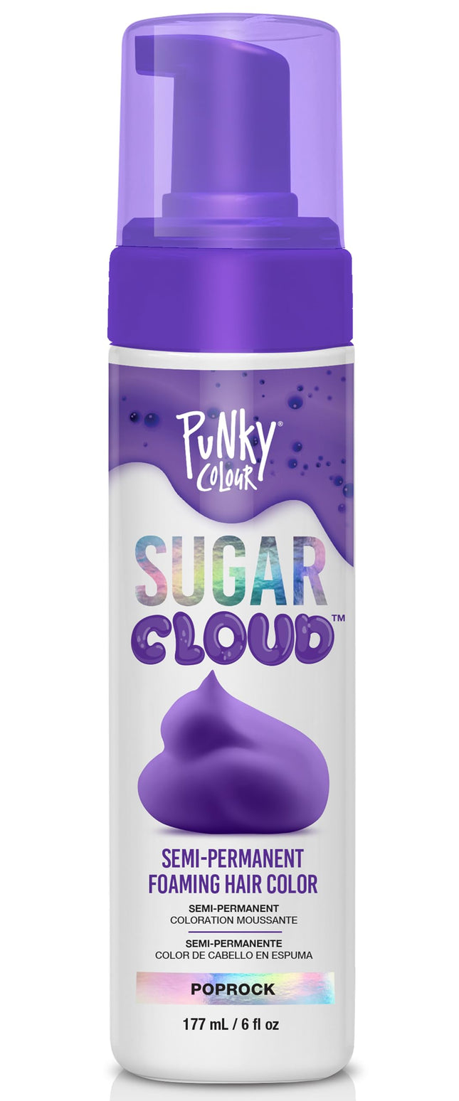 Punky Sugar Cloud Semi-Permanent Foam Hair Color Poprock - Vibrant Foam Hair Dye for Long-Lasting Color Easy Application Foam Hair Dye 6 fl oz.