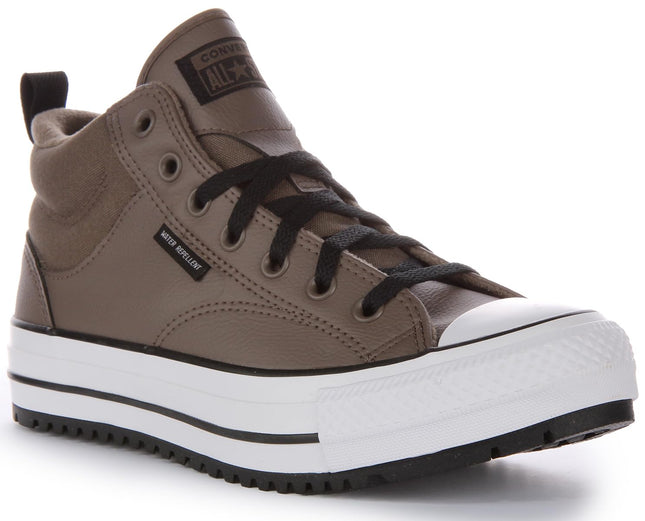 Converse Unisex Chuck Taylor All Star Malden Street Sneaker Boot- Lace up Closure Style - Engine Smoke/Black Brown 7