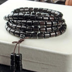 Ebony 8mm bucket beads