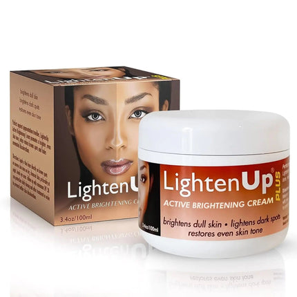 LightenUp Plus Active Skin Brightening Cream - 3.4 Fl oz / 100 ml - Daily Moisturzing Cream For Face and Body