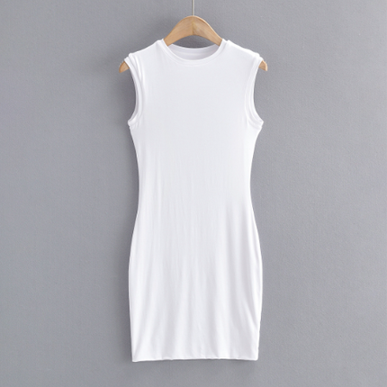 Summer Women's Sleeveless Round Neck Maternity Dress