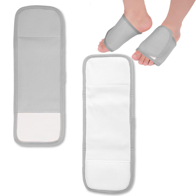 PEUTIER 2pcs Castor Oil Foot Pack Castor Oil Foot Wrap Reusable Castor Oil Pack for Foot Adjustable Castor Oil Compress Pads Flannel Cloth Castor Oil Pack for Foot Ankle (Gray)