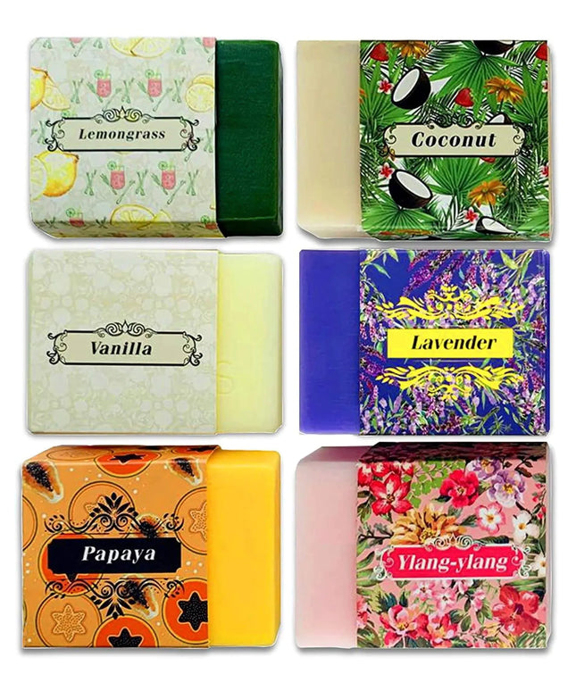 Handmade Soap Bars Gift Set. 6 Artisan Aromatherapy Soap Bars for Men and Women Soap Gift Set. Hand and Body Soap Bars for Women Men and Kids. Natural Specialty Soap for Sensitive Skin - Lamarshop1