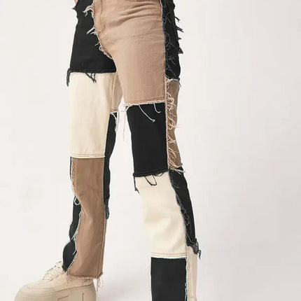 High Waist Wide Leg Jeans for Women with Stitching