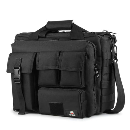 GES Tactical Briefcase 17.3 Inch Mens Messenger Bag Military Briefcase for MenBlack - Lamarshop1