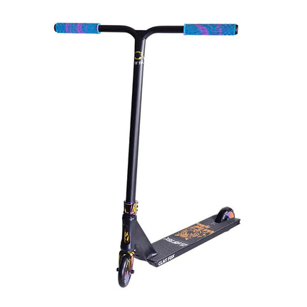 CLAS FOX Pro Freestyle Stunt Scooter 110mm Pro Scooter Wheels Kick Scooter-HIC Compression System -Professional Freestyle Scooter Tricks & BMX Stunts for Kid for Adult (Rainbow)
