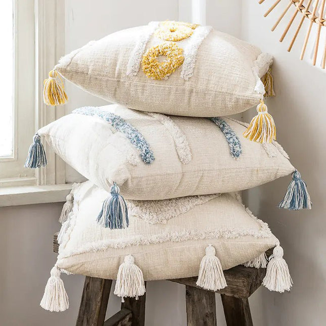 Bohemian Sofa Cushion Covers with Moroccan Style Design - Lamarshop1