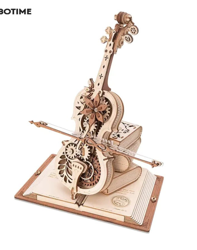 Magic Cello 3D Wooden Puzzle Music Box - Lamarshop1
