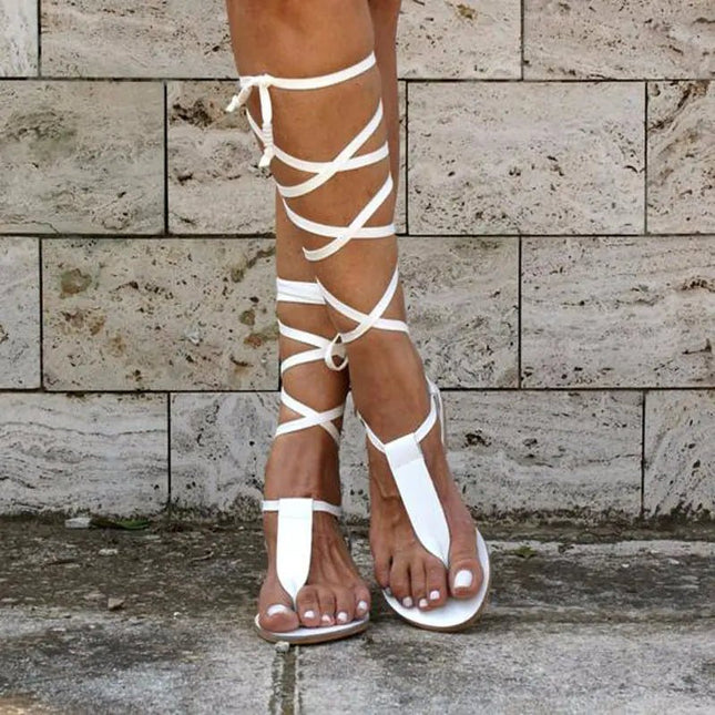 Summer Thin Strap Flat Sandals - Lamarshop1