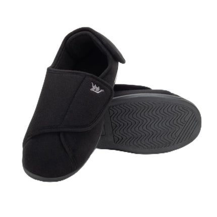 Happy Touch Diabetic Slippers For Women Lymphedema Shoes Edema Shoes For Swollen Feet Indoor and Outdoor Diabetic Velcro Slippers For Women Non Slip House Slippers For Woman (Black 8) - Lamarshop1