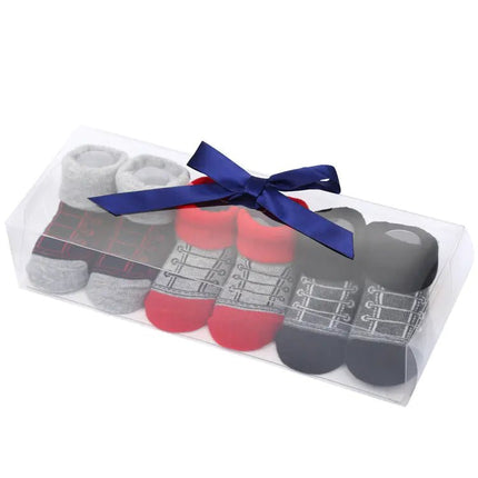 Cute Cartoon Polka Dot Baby Socks with Bow Set