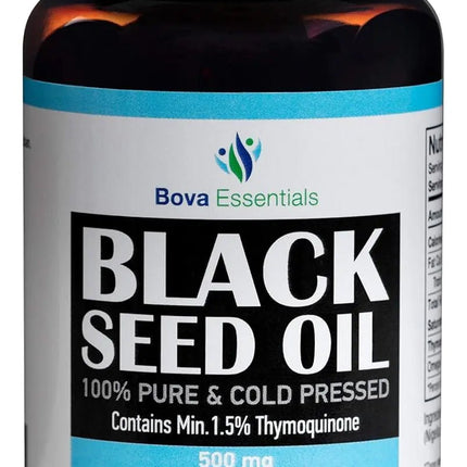 HalalEveryDay Organic Black Seed Oil - USDA Certified Cold Pressed Glass Bottle Over 1.5% Thymoquinone 3X Strength Turkish Black Cumin Nigella Sativa Non - GMO 100% Pure Blackseed Oil (Capsules) - Lamarshop1