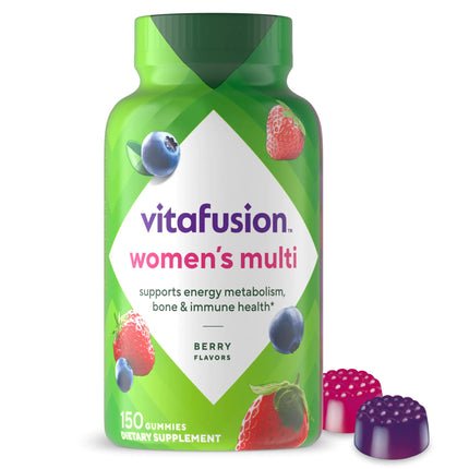 Vitafusion Womens Multivitamin Gummies Berry Flavored Daily Vitamins for Women With Vitamins ACDEB - 6 and B - 12 America’s Number 1 Gummy Vitamin Brand 75 Days Supply 150 Count (Package May Vary) - Lamarshop1