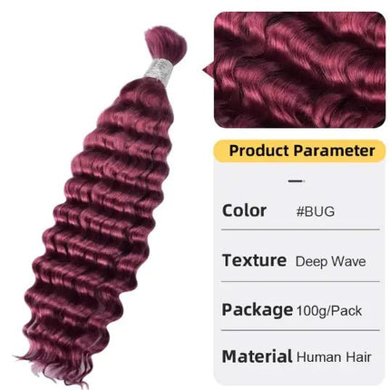 Deep Wave Women's Hair Extension Hair Bulk - Lamarshop1