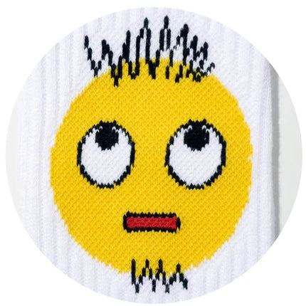Original Design White Mustache Emoji Sports Socks - Lamarshop1