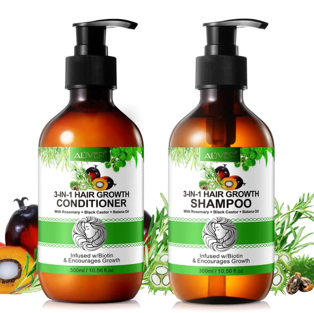 Generic Jamaican Black Castor Oil + Rosemary Oil + Batana oil (Shampoo and Conditioner) Green - Lamarshop1