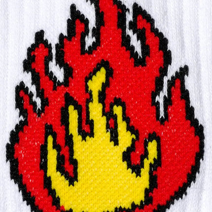 Men's Sports Socks with Towel Bottom - Flame Design - Lamarshop1