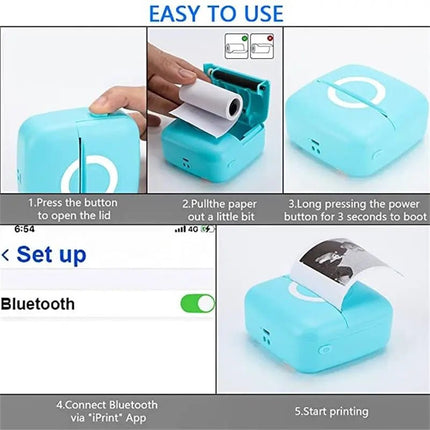 C13 Self - adhesive Label Printer Can Be Connected To Bluetooth - Lamarshop1