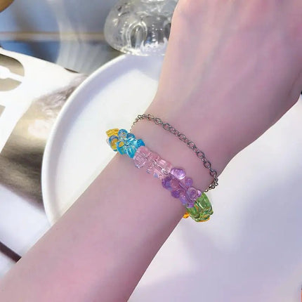 Double Layer Titanium Steel Bracelet in Candy Colors