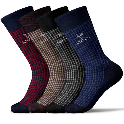 SOCKS BOX Mens Dress Socks Super Soft Natural Bamboo Rayon Socks for Men Lightweight Premium Mens Socks Gift Box - Lamarshop1