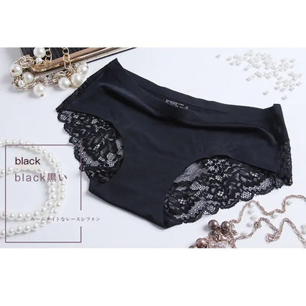 Sexy Ice Silk Women's Lace Thong Panties - Lamarshop1