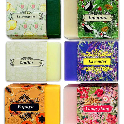 Handmade Soap Bars Gift Set. 6 Artisan Aromatherapy Soap Bars for Men and Women Soap Gift Set. Hand and Body Soap Bars for Women Men and Kids. Natural Specialty Soap for Sensitive Skin - Lamarshop1