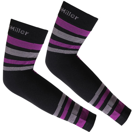 Doc Miller Compression Sleeves for Arms Women 15 - 20 mmHg Arm Compression Sleeves Men Compression Sleeve For Pain Relief from Lymphedema Tendonitis 1 Pair Medium Violet Pink Arm Sleeves for Men - Lamarshop1