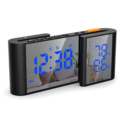 VAUNO Alarm Clock Radio Digital Alarm Clock for Bedrooms with USB Port Large LED Display with Brightness Dimmer Bedside FM Radio with Sleeper Timer Temperature Adjustable Volume Snooze - Lamarshop1