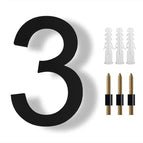 House Number 3 / Black -200MM