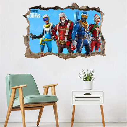 3D Fortnite PVC Wall Stickers for Home Decor - Lamarshop1