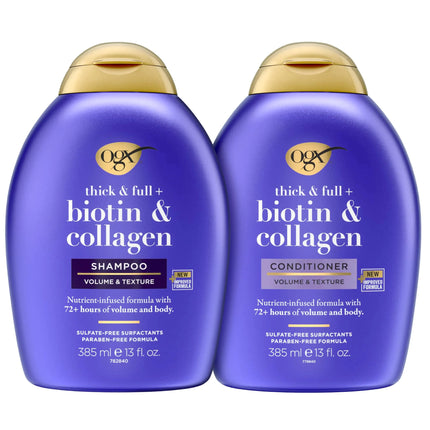 OGX Biotin & Collagen Set 1 Shampoo + 1 Conditioner 13 Ounces