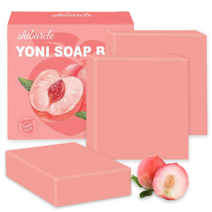 3 PCS Yoni Soap Bar Natural Yoni Bar Soap Yoni Wash Feminine Wash for Women Ph Balance Organic Deodorant Vaginal Body Bath Soap Body Wash Peach Handmade feminine soap - Lamarshop1