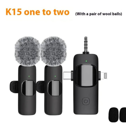 Wireless Collar Clip Microphone Three - in - one Three Connector Mini Microphone 35 Hole - Lamarshop1