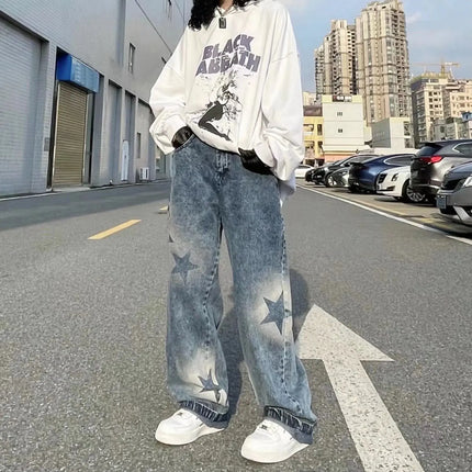 Loose Straight Wide Leg Jeans for Men and Women