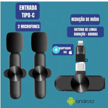 Wireless Lavalier Microphone for Audio and Video Recording - Lamarshop1