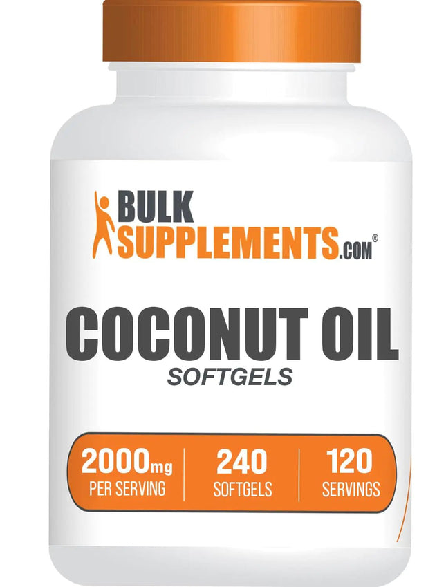 BULKSUPPLEMENTS.COM Coconut Oil Softgels - Pure Coconut Oil Coconut Oil Capsules for Skin & Hair Coconut Oil Supplement - Coconut Oil Pills 2 Softgels per Serving (2000mg) 240 Softgels - Lamarshop1
